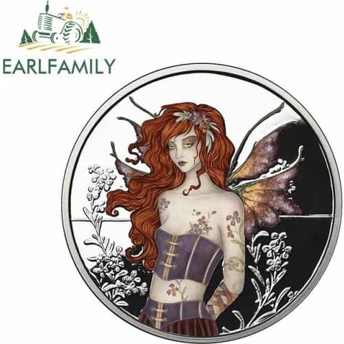EARLFAMILY 13cm x 13cm For Oz Silver Coin Amy Brown Fairy Vinyl Graphic Decal Creative Stickers Suitable For Gtr Evo Sx