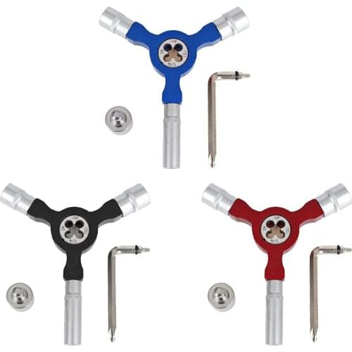 Skate Tool Portable T Tool kit for Longboard Skateboard with Allen Wrench Phillips Head Screwdriver Skateboard Assembly Tool