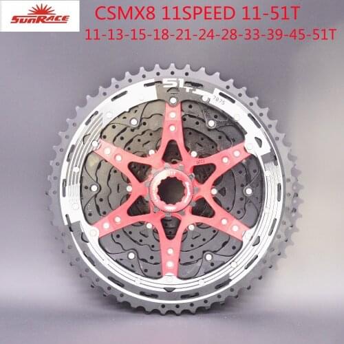 Taiwan SunRace 11-50T 11 Speed MTB Bike Cassette Mountain Bicycle Freewheel Wide Ratio bicycle freewheel CSMX80 free shipping