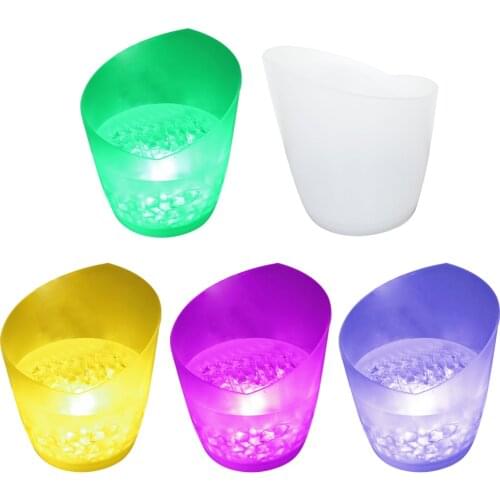 LED Ice Bucket 5L Wine Champagne Home Nightclub Bar Light Up Whiskey Bucket Beer Tank Bar Night Party Light Up for Home Decor