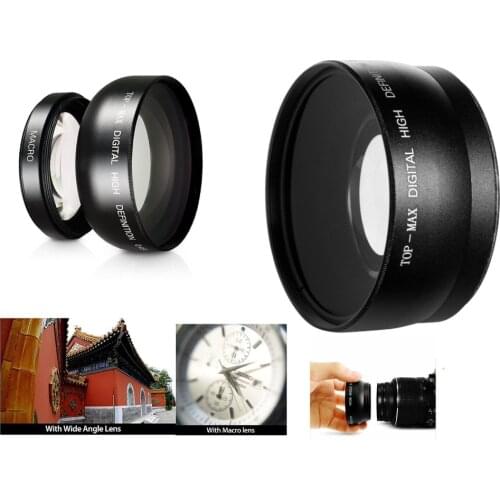 40.5mm 0.45X Wide Angle Lens Macro for Sony A6300 A6400 A6100 A6000 A5100 A5000 NEX-6 NEX-5T NEX-5N NEX-3N NEX-5R E 16-50mm lens