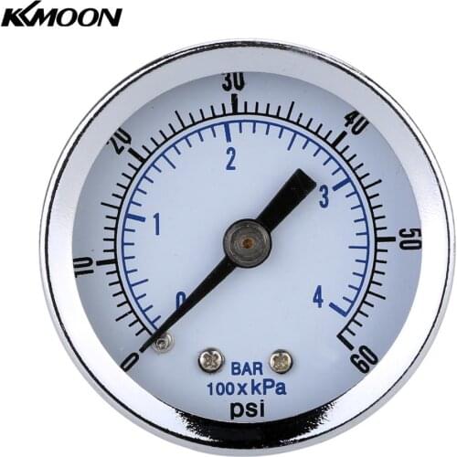 Air manometer pressure gauge 1/8" NPT Air Compressor Hydraulic Pressure Gauge 0-60 PSI Back Mount 1.5" Pressure Gauge manometer