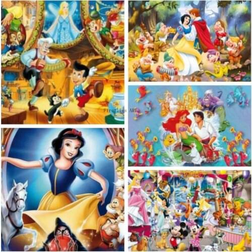 DIY Diamond Painting Disney Mosaic Seven Dwarfs Snow White Prince Diamond Embroidery Full Square Christmas Cross Stitch Kits