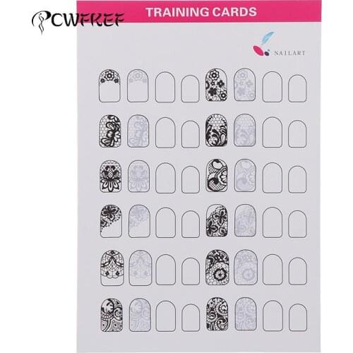 12Sheet Nail Art Training Practice Lines Drawing Painting Template Learning Book