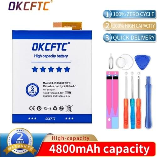 Original 4800mA LIS1576ERPC Battery For SONY Xperia M4 Aqua E2353 E2303 E2333 E2306 E2312 E2363 AGPB014-A001 Phone bateria