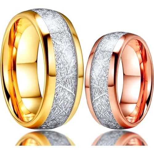 Popular 8mm Tungsten Carbide Steel noble fiber Rune couple ring. Fashion trend mens and womens engagement accessories