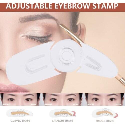 Adjustable Eyebrow Stamp Beginner Eyebrows Makeup Tool Eyebrow Shapers Card Waterproof Sweat-proof No Makeup Skill