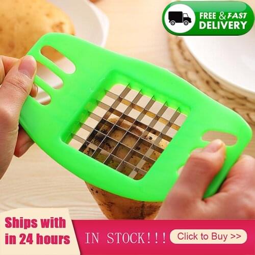 Potato Chip Cutter Vegetable French Fry Chopper Chips Stainless Steel Cutter Making Tool Kitchen Gadgets Accessories Cutter