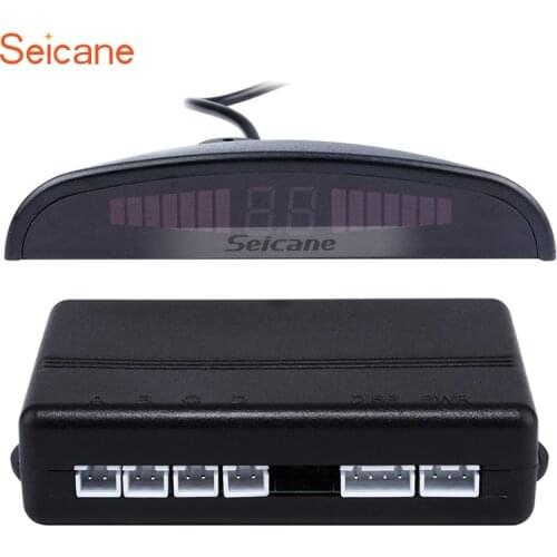 Seicane Car Universal Parking Assistance System Reverse Sensor with Reversing System Parking Sensor Visual LED Monitor 4