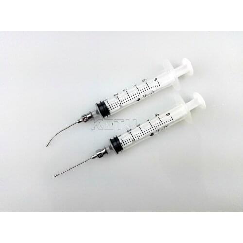 Gavage Crop Needle Feeding Syringe 5ml W 0.8mm x 45mm #8 Straight-curve, Animal Feeding Needle, Oral Syringe