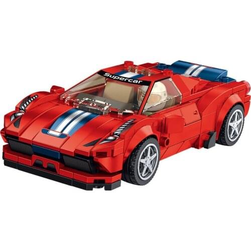 Speed Champions 458 Speciale A MOC Racing Sports Vehicle Car Supercar Building Blocks Kit Bricks Classic Model Kids Toys Gift
