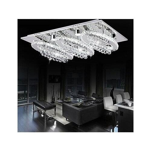LED 110-220V K9 Crystal Ceiling Lamp 3 Light Modern Simple Artistic Ceiling Light free shipping
