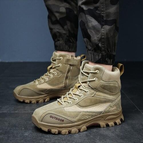 Comfortable sports sneakers safety sole for black invierno shose leather winter boots trending flat Mens thick trend mens shoes