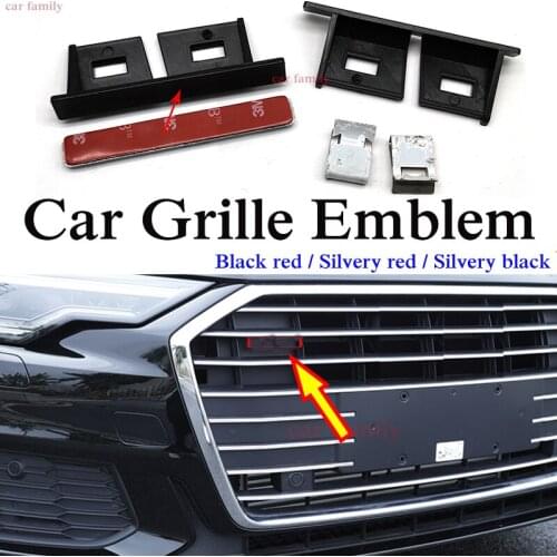 Car Decoration 100PCS For A1 A2 A3 A4 A5 A6 A7 A8 Q1 Q3 Q5 Q7 TT R8 3D Metal ABS Racing Rally Front Hood Grille Badge Emblem