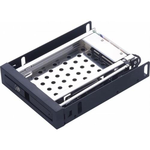 Uneatop ST2510 Single Bay 2.5" Aluminum Case SATA HDD Internal Enclosure SSD Mobile Rack with Black Door