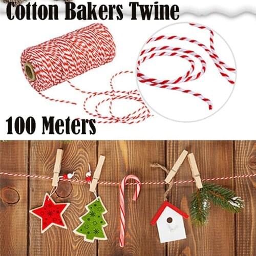 1 Roll 100m/328ft Cotton Bakers Twine String Cord Glass Bottle Gift Packing Rope Gift Box Accessories