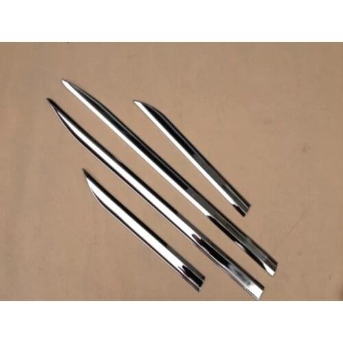 High Quality styling cover detector ABS chrome Side Door Body trim stick Strip lamp Molding 4pcs for Hyundai IX25 2014 2015 2016