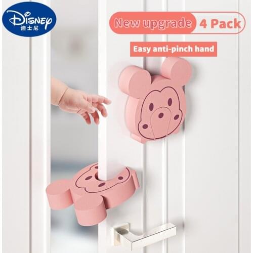 Disney Mickey Protection Baby Safety Cartoon Cute Animal Security Door Stopper Card Lock Newborn Care Child Finger Protector