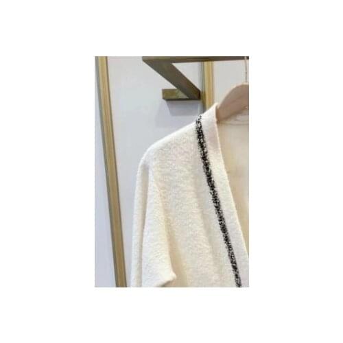 2021 Spring Autumn Women Tassel Knit Sweater V-Neck Loose Single Breasted Long Sleeve Ladies Cardigan with Pockets Female Outfit