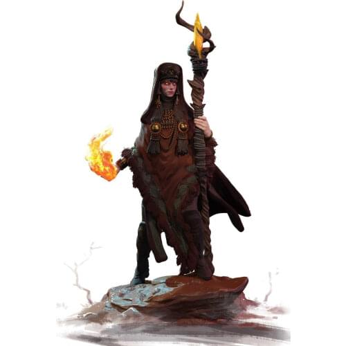 1/24 75mm 1/18 100mm Resin Model Witch 3D Print Figure Sculpture