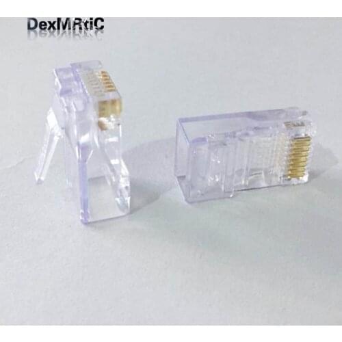 100pcs New Cat5 RJ45 8P8C Network Cable crystal Connector 8Pin Crimp Modular Plug
