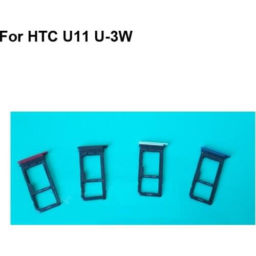 2PCS For HTC U11 U-3W New Tested Good Sim Card Holder Tray Card Slot For HTC U 11 U-3W Sim Card Holder Replacement Parts