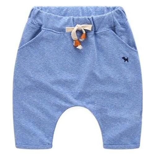 2020 new summer boy girl short pants Candy colors Children colored cotton embroidery Harem pants baby Kid clothes