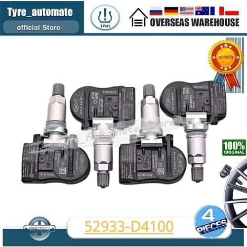 4PCS 52933-D4100 TPMS Tire Pressure Monitor SENSOR For 2015-2022 Hyundai ELANTRA 2019 I30 FASTBACK KIA OPTIMA NIRO 52933-D9100