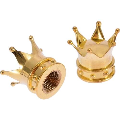 4pcs/lot Universal Car Tire Wheel Valve Cap Tyre Air Stems Crown Dust Cover For Audi For Ford For Bmw Car Moto Bike Styling