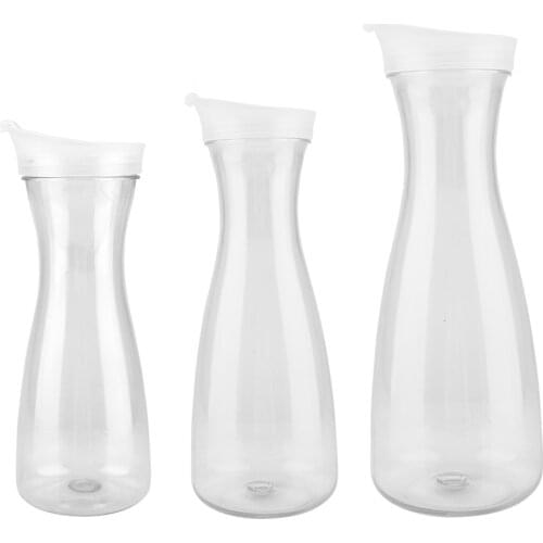 Acrylic Transparent Large Capacity Juice Bottle Water Jug Ice Cold Juice Jug With Lid For Bar Home Use 600ml 1000ml 1600ml