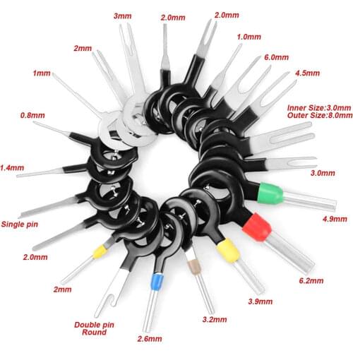 Car Terminal Removal Kit Wiring Crimp Connector Pin Auto Terminal Ejector Kit Puller Terminal Ejector Plug Repair Pin Tool