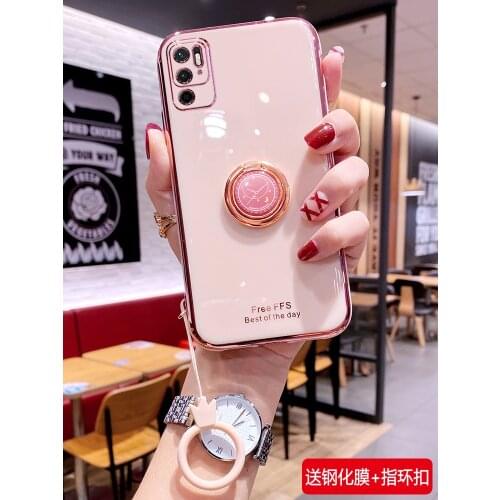 For Xiaomi POCO M3 Pro 5G Case Fashion Soft Silicone Slim With Stand Ring protective Back Cover Case For xiaomi poco m3pro shell