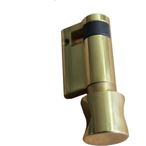 European standard 45mm all Bronze door lock half cylinder push single open knob lock for bathroom