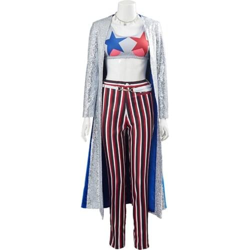 Birds of Prey Cosplay Costume Necklace Coat Pants 4 Pieces Suits Halloween Costumes For Women Outfit