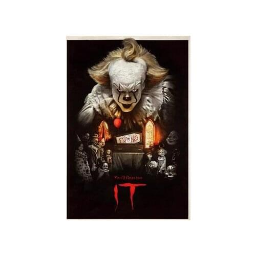 Lot style Choose IT Horror Movie Stephen King Pennywise Classic Movie Art print Silk poster Home Wall Decor