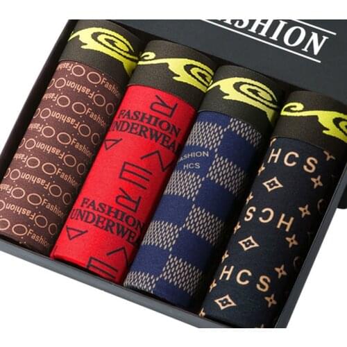 Boxer Men Printed Breathable Comfortable Underwear Man Boxers Plus Size Elastic BoxerShorts Underpants Male Panties Boxers M-3XL