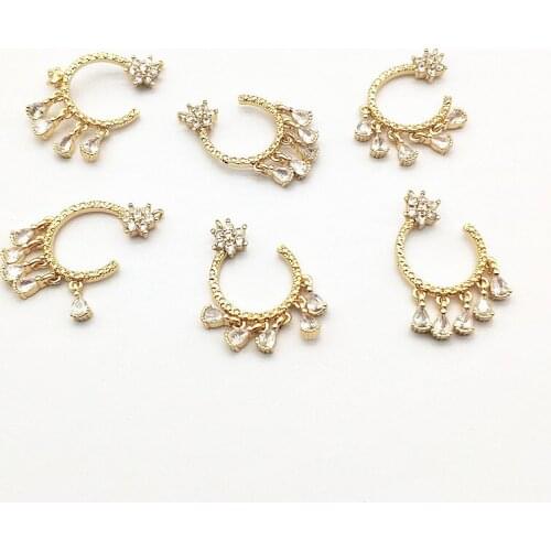 New Arrival! 31x18mm 30pcs Cubic Zirconia Charm for Handmade Earrings make DIY Parts,Jewelry Accessories Findings & Components