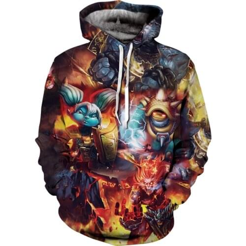New league of legends hoodies mens and womens jerseys hoodies 3D branded clothing hoodies printed cool jackets