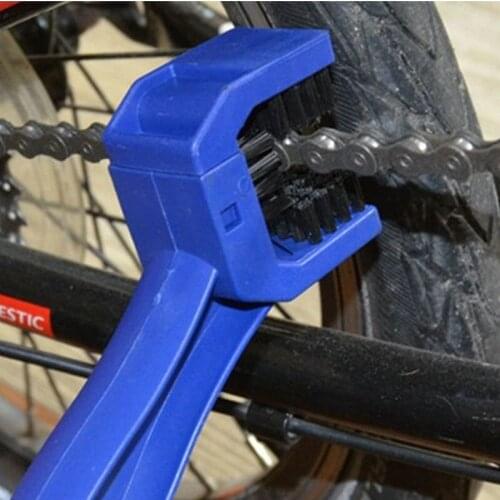 New bicycle chain cleaning brush flywheel three side square head brush tooth plate cleaning tool