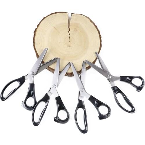 1 Pcs 24 cm Strong Sewing Scissors tailor scissors zigzag fan-shaped Coating For Cut Paper fabric Clothing Diy Sewing Scissors