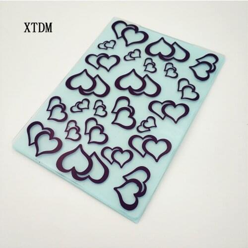 Easter plastic heart-printing template craft card making paper card album wedding decoration scrapbooking Embossing folders