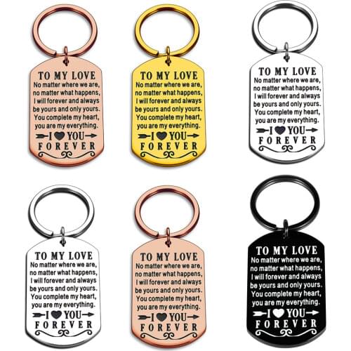 Valentine Love Gift for Women Men To My Love Keychain Anniversary Wedding Gift for Husband Wife Couple Boyfriend Girlfriend