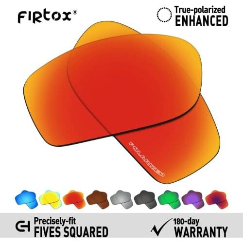 Firtox Anti-Seawater Polarized Lenses Replacement for-Oakley Fives Squared Sunglasses (Lens Only) - Multiple Colors
