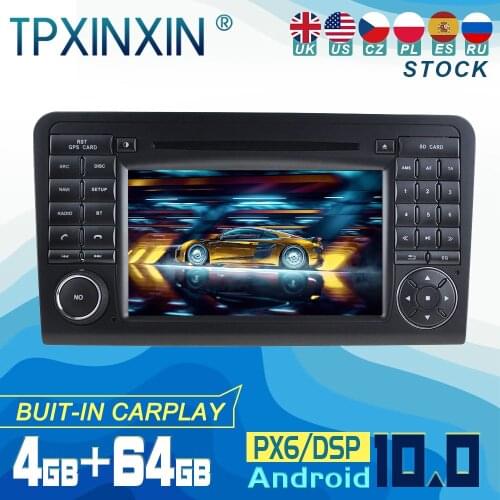 PX6 For Mercedes Benz ML300 ML350 2005-2012 Android 10 Carplay Radio Player Car GPS Navigation Head Unit Car Stereo WIFI DSP BT