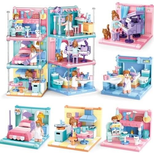 Girls Serie Ocean Princess Toys Snow World Friend Series Ice Castle Set Girls Friend Building Blocks Bricks Toys Christmas Gifts