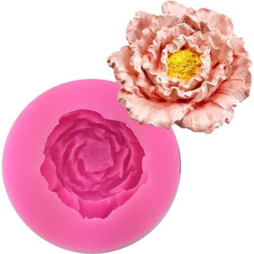 3 Carnation Peony Silicone Mold for DIY Chocolate Candy Cake Decoration Plaster Ornaments Fondant Mould Kitchenware Baking Tool