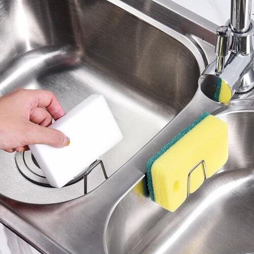 Stainless Steel Sponges Holder Kitchen Sink Organizer Sink Sponge Drain Organizer Rack Storage Home Multi-Function Holder H7Z8