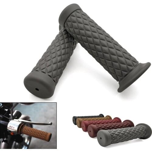Universal 7/8'' vintage rubber motorcycle grip parts for cafe racer moto handlebar For Yamaha bt 1100 TRX850 XJ6 DIVERSION