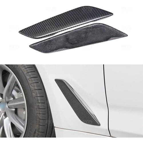 Exterior parts Fender Trim For BMW G30 Carbon Fiber Front Bumper Fender Trim Air Vents 5 Series Body Side Cover 2017 2018 2019