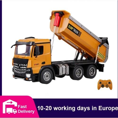 WLtoys 1:14 RC Truck Tractor Caterpillar Engineering Car Remote Control Car 45° Lifting Bucket Excavator RC Dumper Toys for Boys